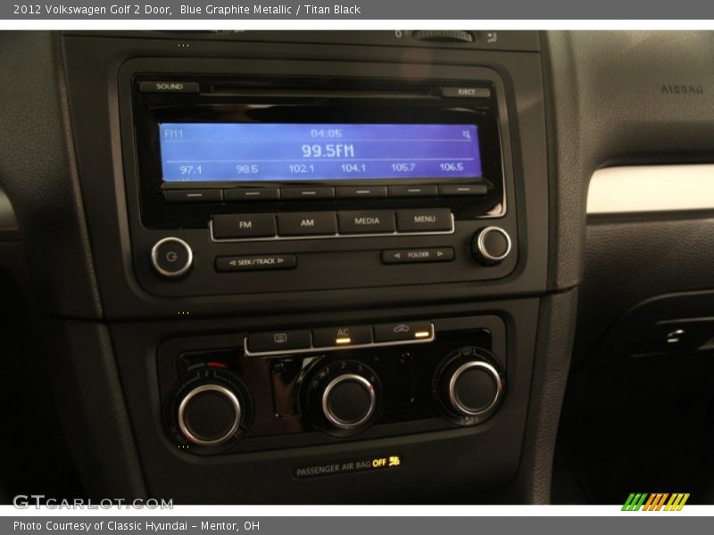 Blue Graphite Metallic / Titan Black 2012 Volkswagen Golf 2 Door