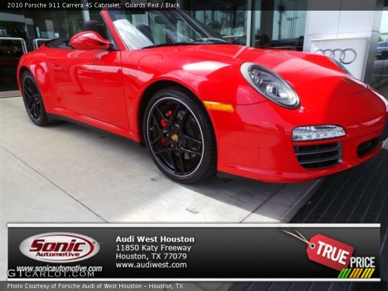 Guards Red / Black 2010 Porsche 911 Carrera 4S Cabriolet