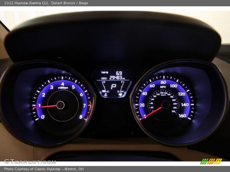 Desert Bronze / Beige 2012 Hyundai Elantra GLS