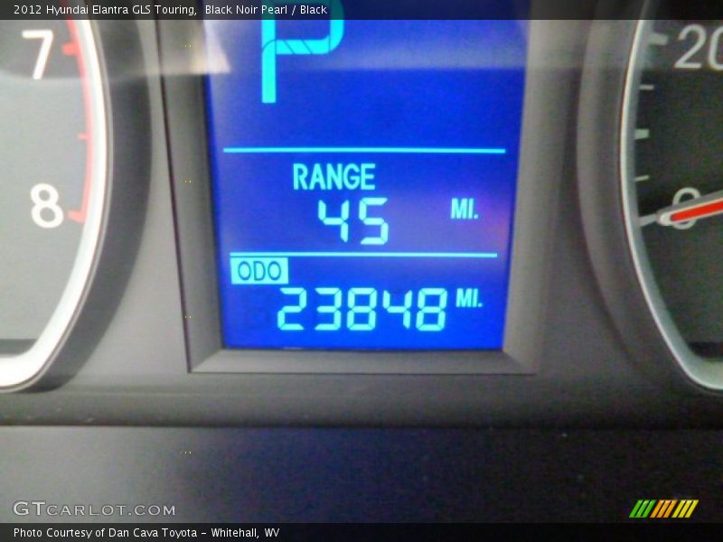 Black Noir Pearl / Black 2012 Hyundai Elantra GLS Touring