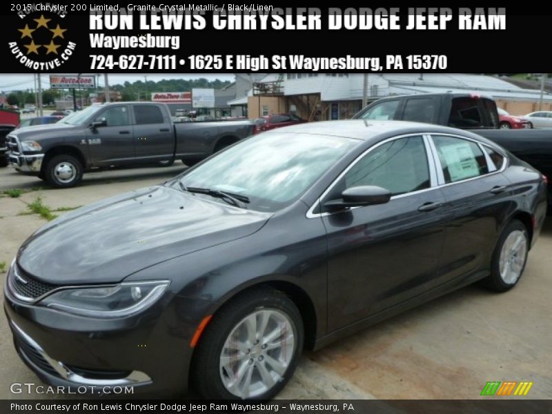 Granite Crystal Metallic / Black/Linen 2015 Chrysler 200 Limited