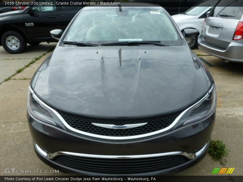 Granite Crystal Metallic / Black/Linen 2015 Chrysler 200 Limited