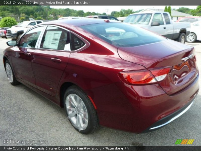Velvet Red Pearl / Black/Linen 2015 Chrysler 200 Limited