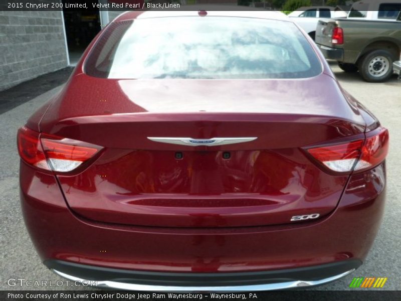 Velvet Red Pearl / Black/Linen 2015 Chrysler 200 Limited