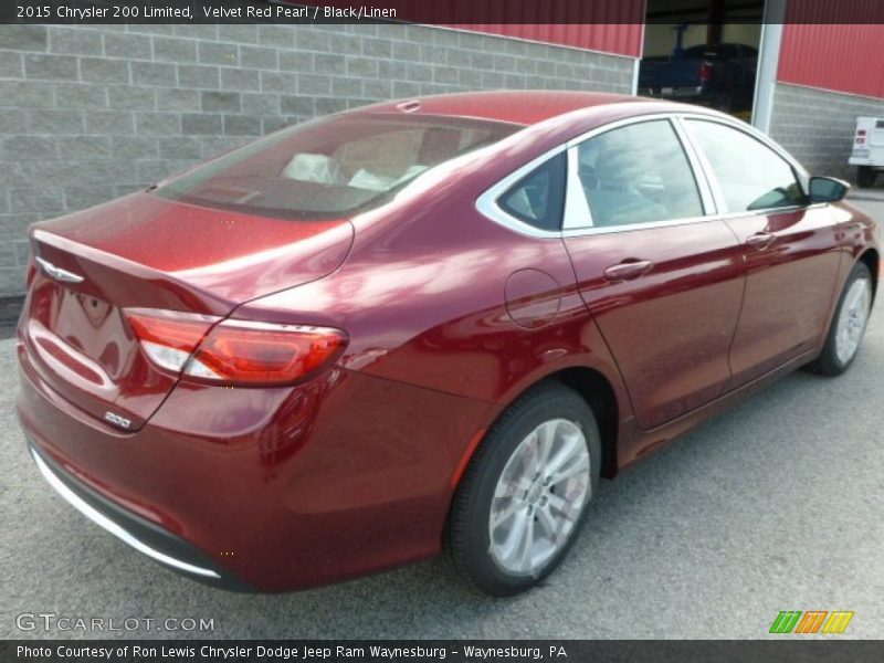 Velvet Red Pearl / Black/Linen 2015 Chrysler 200 Limited