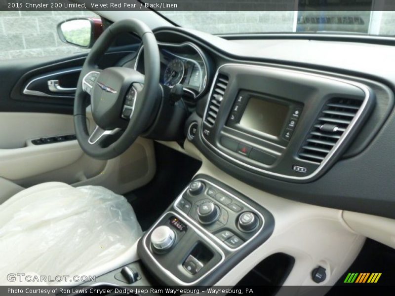 Velvet Red Pearl / Black/Linen 2015 Chrysler 200 Limited