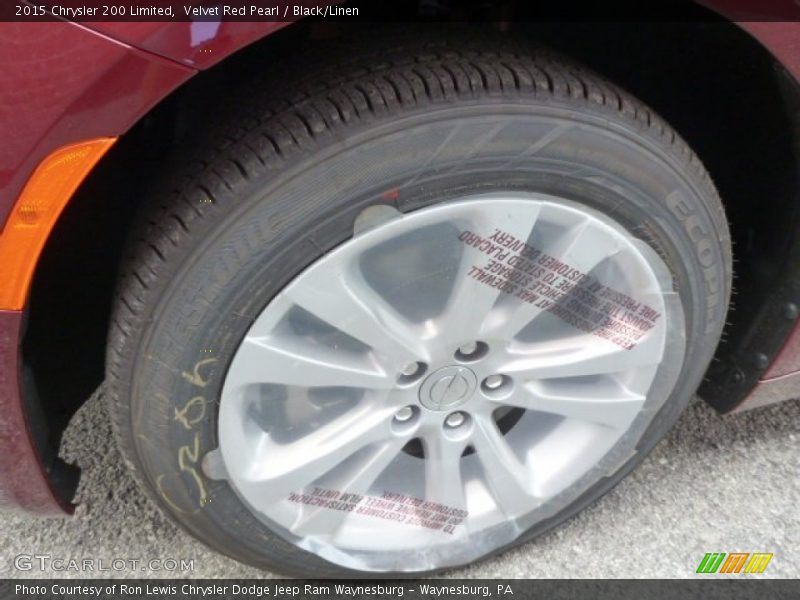 Velvet Red Pearl / Black/Linen 2015 Chrysler 200 Limited