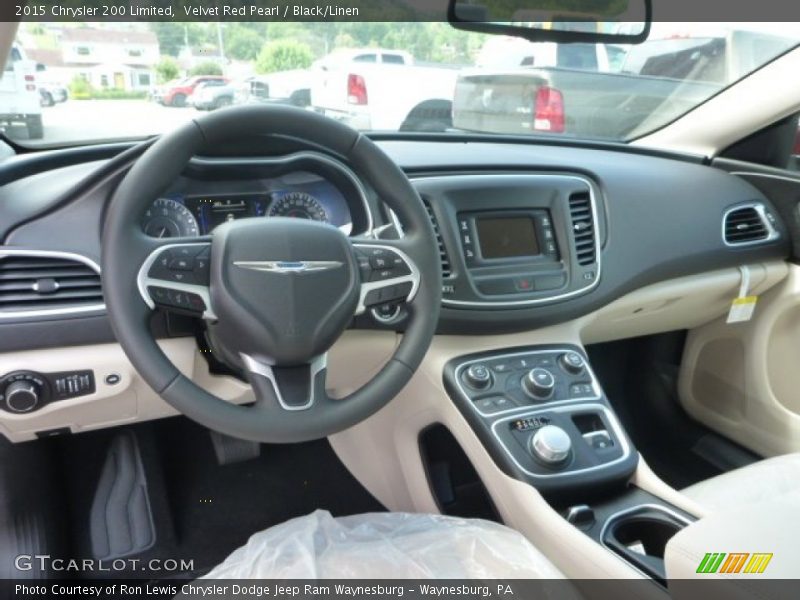 Velvet Red Pearl / Black/Linen 2015 Chrysler 200 Limited