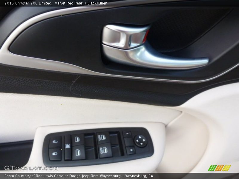 Velvet Red Pearl / Black/Linen 2015 Chrysler 200 Limited