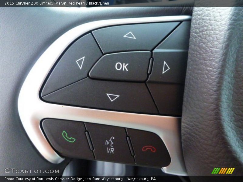 Velvet Red Pearl / Black/Linen 2015 Chrysler 200 Limited