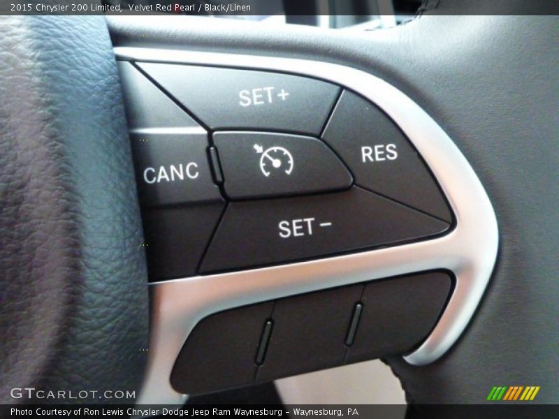 Velvet Red Pearl / Black/Linen 2015 Chrysler 200 Limited