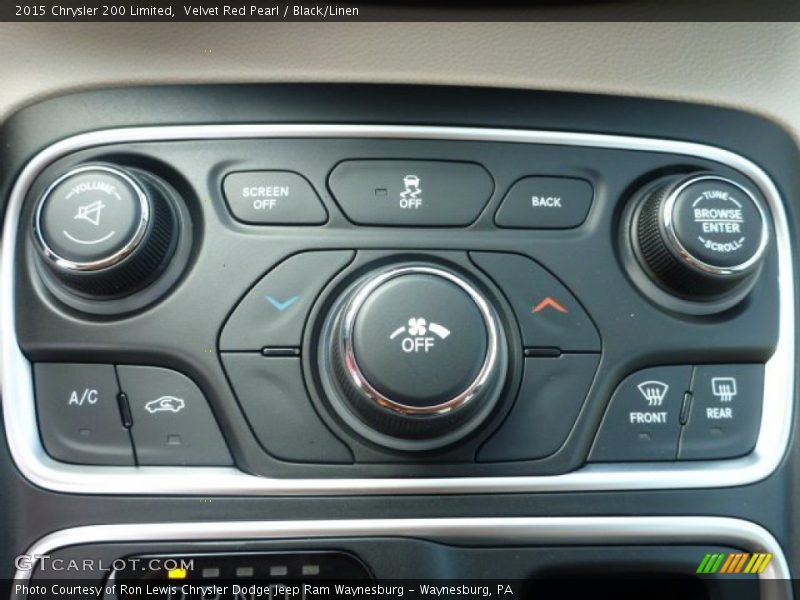 Velvet Red Pearl / Black/Linen 2015 Chrysler 200 Limited