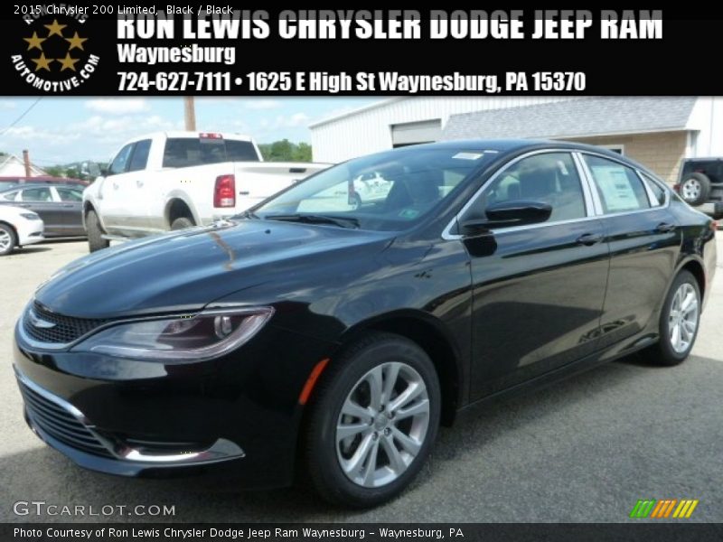 Black / Black 2015 Chrysler 200 Limited