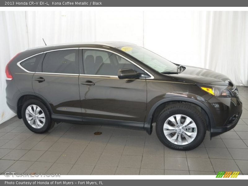 Kona Coffee Metallic / Black 2013 Honda CR-V EX-L