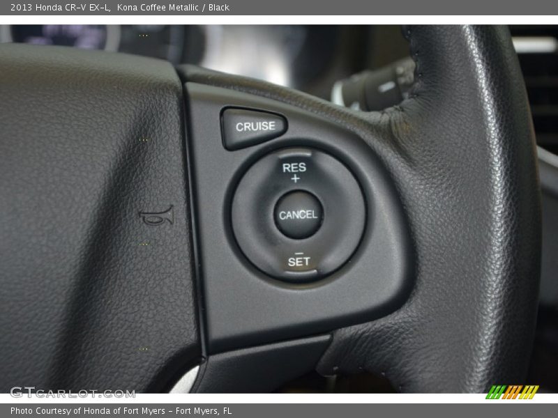 Kona Coffee Metallic / Black 2013 Honda CR-V EX-L