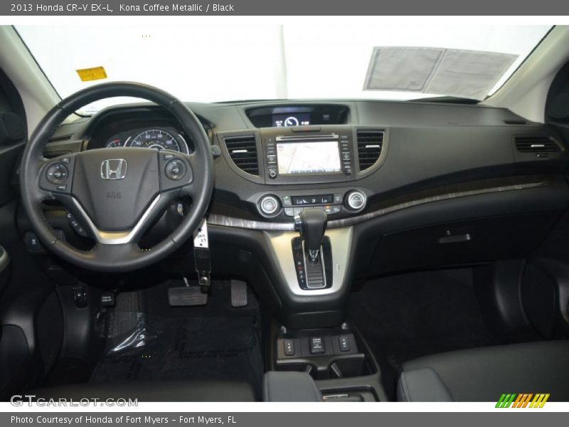 Kona Coffee Metallic / Black 2013 Honda CR-V EX-L