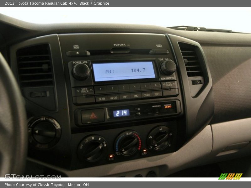 Black / Graphite 2012 Toyota Tacoma Regular Cab 4x4