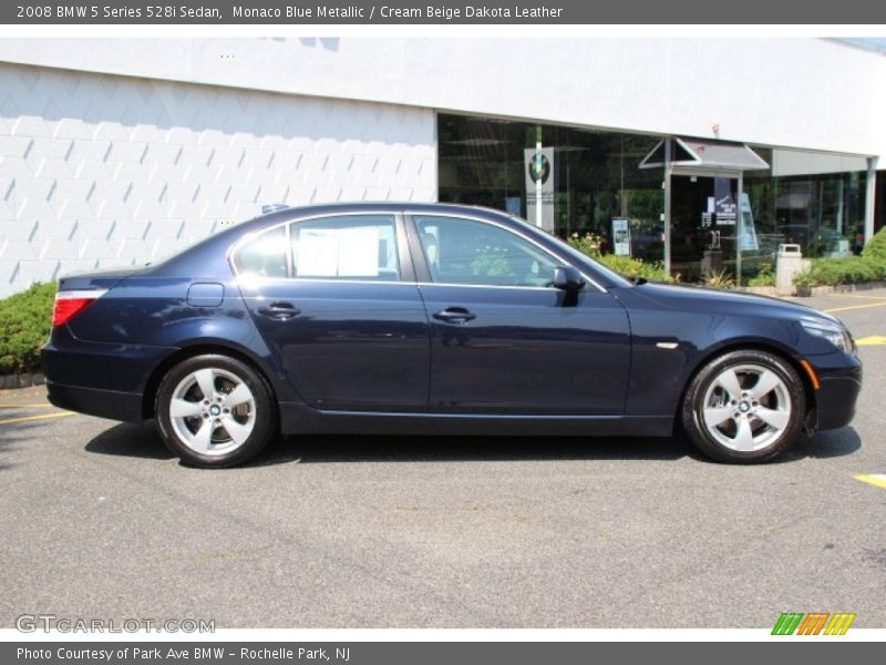 Monaco Blue Metallic / Cream Beige Dakota Leather 2008 BMW 5 Series 528i Sedan