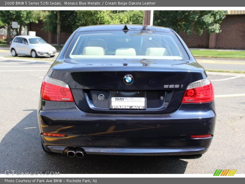 Monaco Blue Metallic / Cream Beige Dakota Leather 2008 BMW 5 Series 528i Sedan