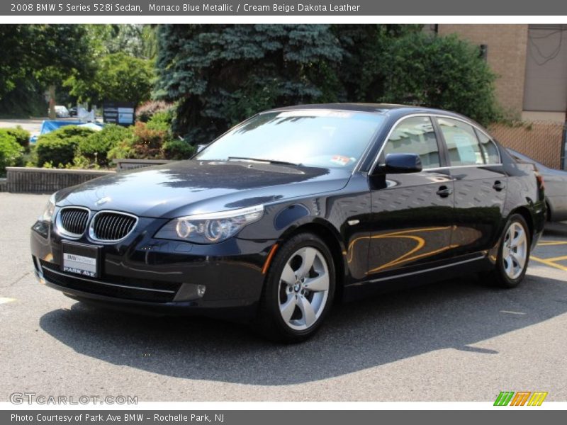 Monaco Blue Metallic / Cream Beige Dakota Leather 2008 BMW 5 Series 528i Sedan