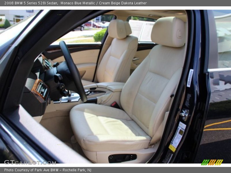 Monaco Blue Metallic / Cream Beige Dakota Leather 2008 BMW 5 Series 528i Sedan