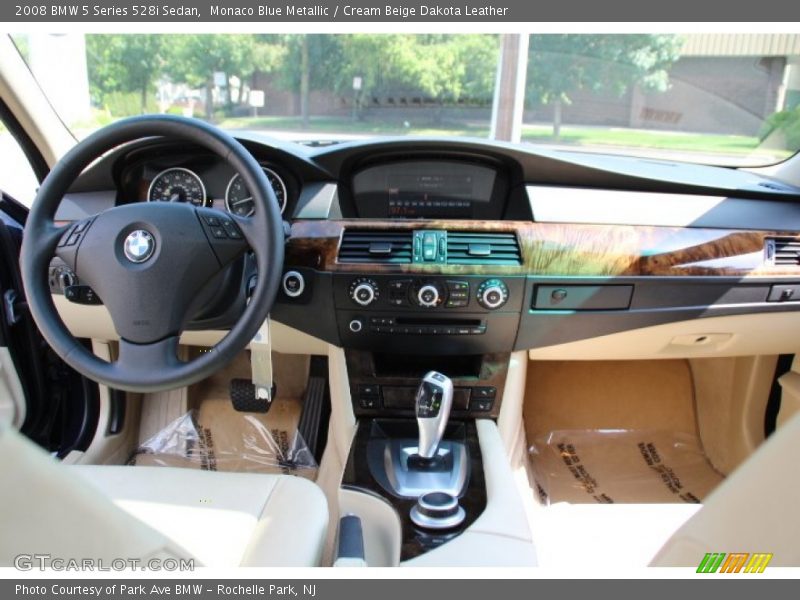 Monaco Blue Metallic / Cream Beige Dakota Leather 2008 BMW 5 Series 528i Sedan