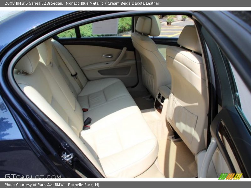 Monaco Blue Metallic / Cream Beige Dakota Leather 2008 BMW 5 Series 528i Sedan