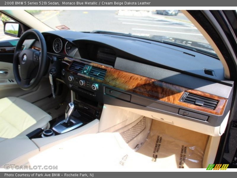 Monaco Blue Metallic / Cream Beige Dakota Leather 2008 BMW 5 Series 528i Sedan