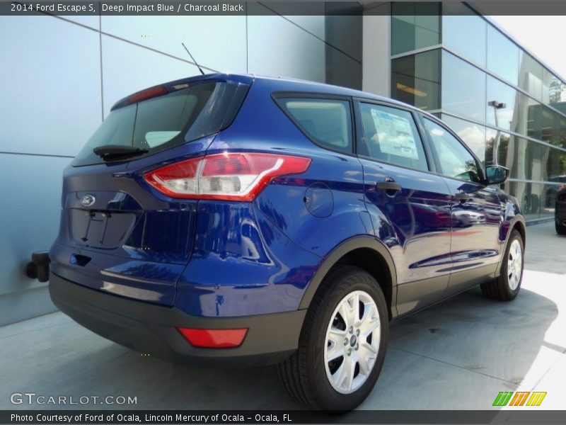 Deep Impact Blue / Charcoal Black 2014 Ford Escape S
