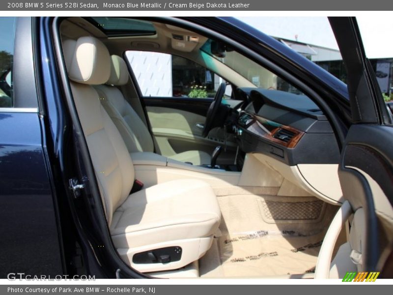 Monaco Blue Metallic / Cream Beige Dakota Leather 2008 BMW 5 Series 528i Sedan