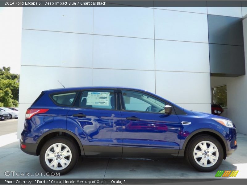 Deep Impact Blue / Charcoal Black 2014 Ford Escape S