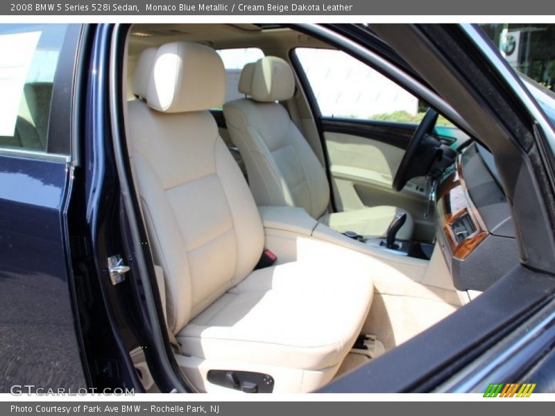 Monaco Blue Metallic / Cream Beige Dakota Leather 2008 BMW 5 Series 528i Sedan