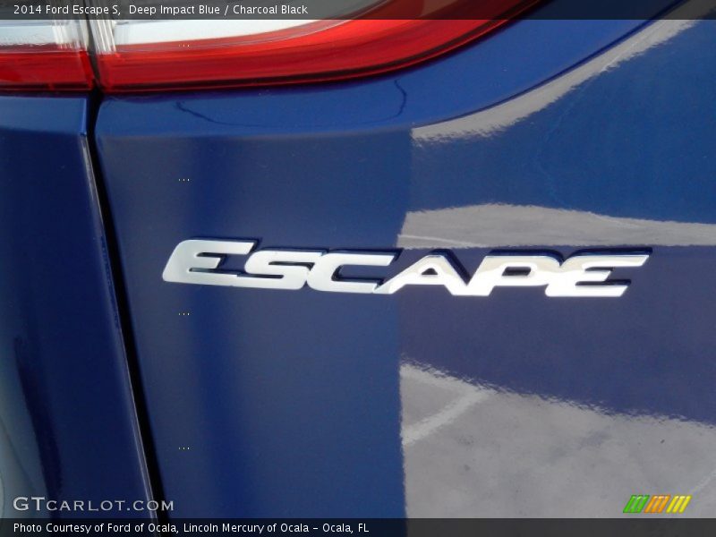 Deep Impact Blue / Charcoal Black 2014 Ford Escape S