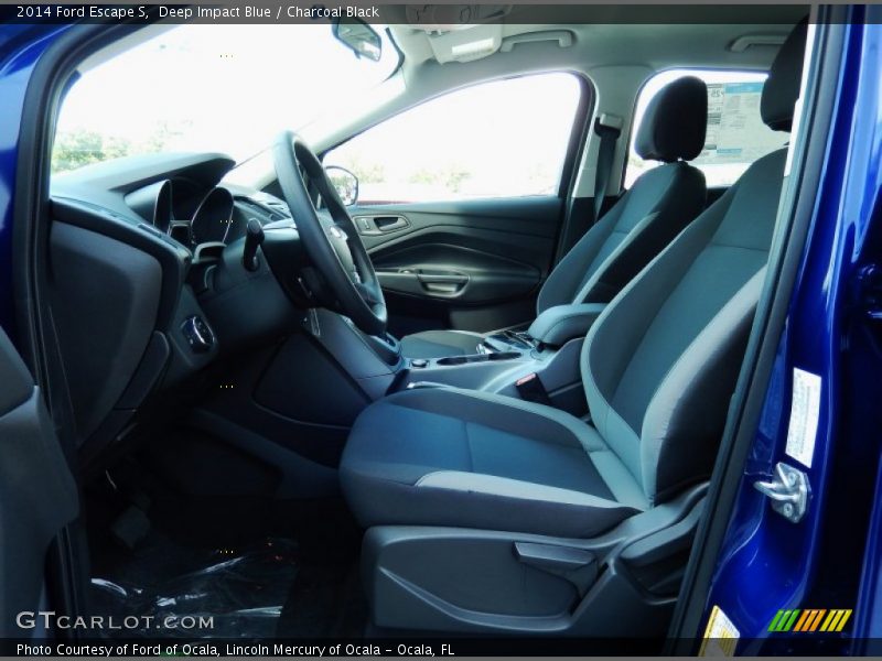 Deep Impact Blue / Charcoal Black 2014 Ford Escape S