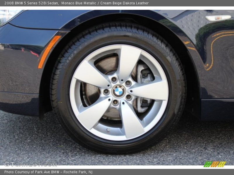 Monaco Blue Metallic / Cream Beige Dakota Leather 2008 BMW 5 Series 528i Sedan