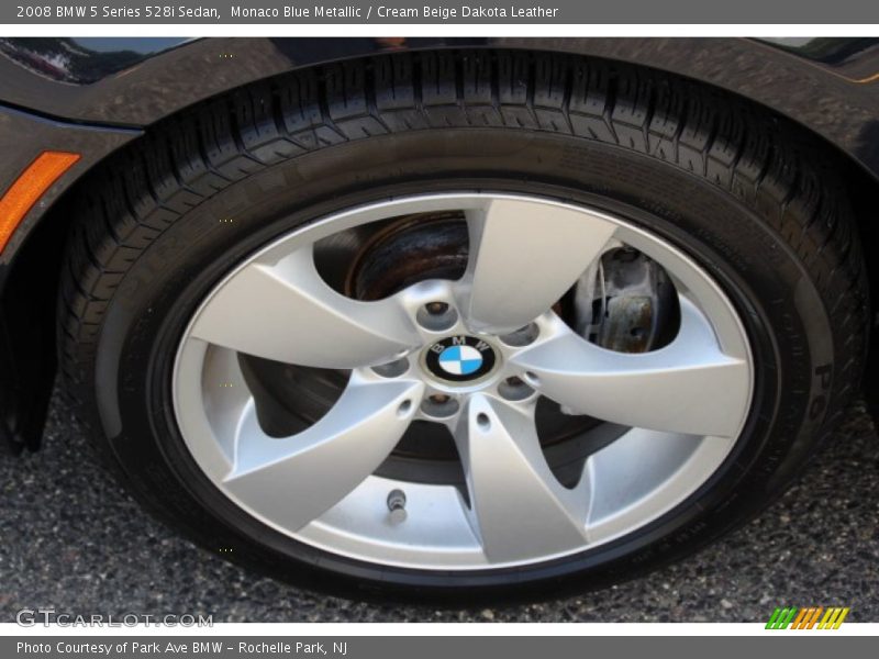 Monaco Blue Metallic / Cream Beige Dakota Leather 2008 BMW 5 Series 528i Sedan