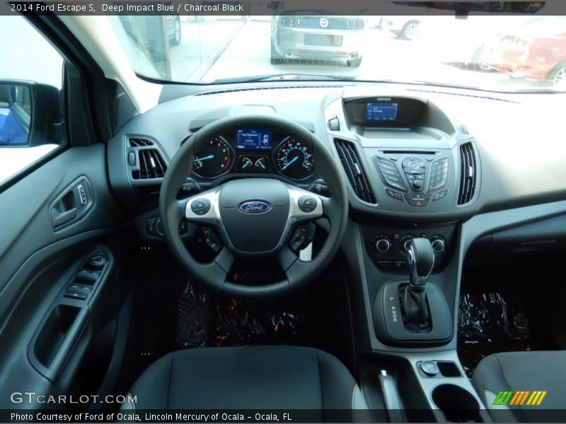 Deep Impact Blue / Charcoal Black 2014 Ford Escape S