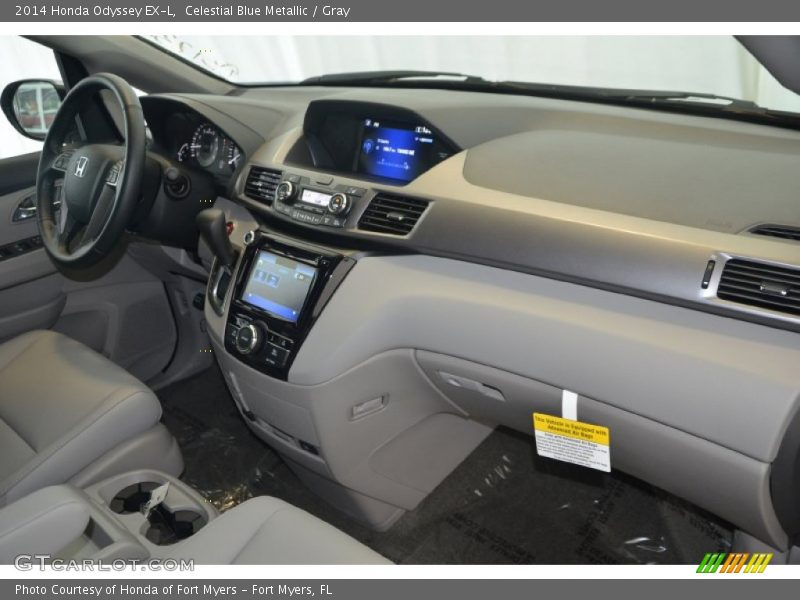 Celestial Blue Metallic / Gray 2014 Honda Odyssey EX-L