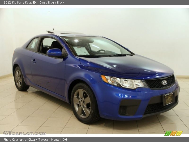 Corsa Blue / Black 2012 Kia Forte Koup EX