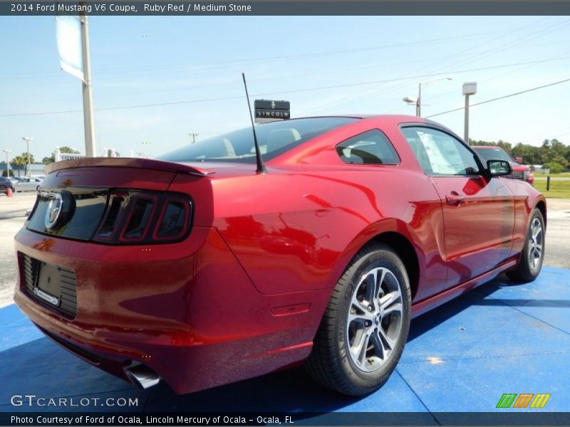 Ruby Red / Medium Stone 2014 Ford Mustang V6 Coupe