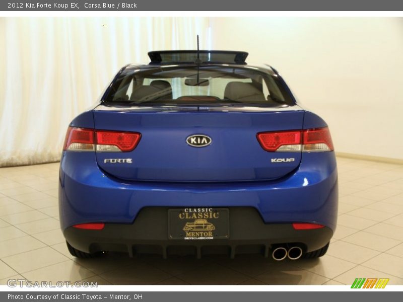 Corsa Blue / Black 2012 Kia Forte Koup EX