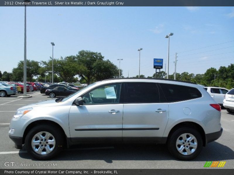 Silver Ice Metallic / Dark Gray/Light Gray 2012 Chevrolet Traverse LS