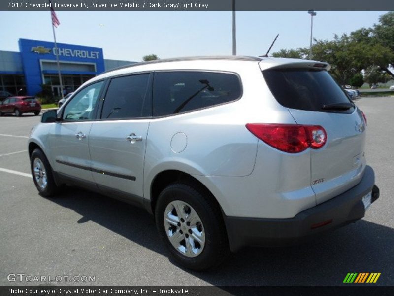 Silver Ice Metallic / Dark Gray/Light Gray 2012 Chevrolet Traverse LS