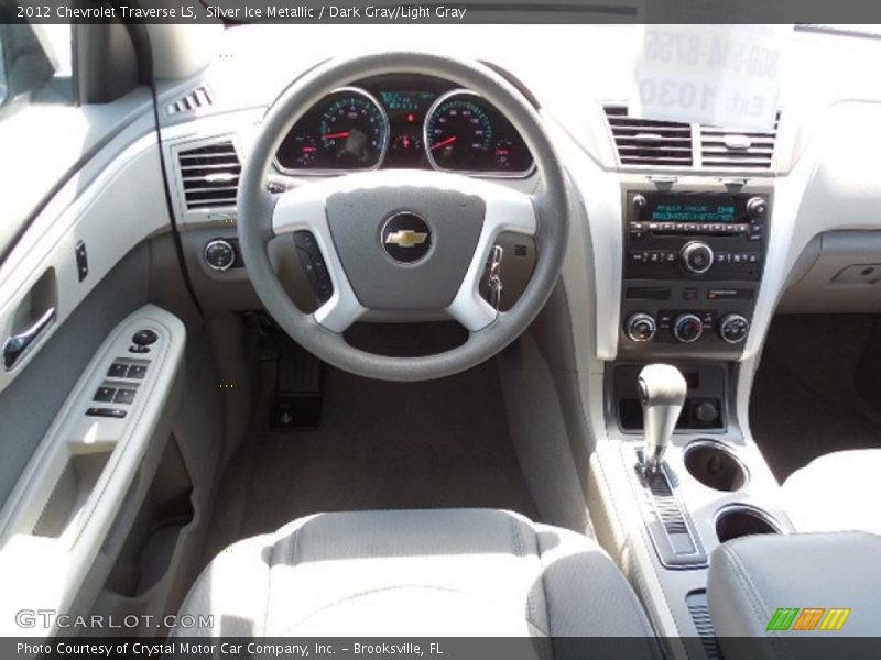 Silver Ice Metallic / Dark Gray/Light Gray 2012 Chevrolet Traverse LS
