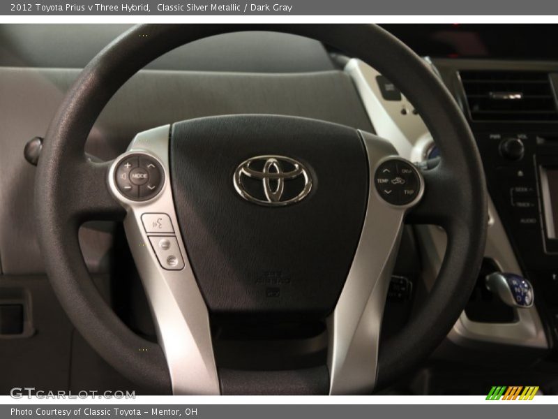 Classic Silver Metallic / Dark Gray 2012 Toyota Prius v Three Hybrid