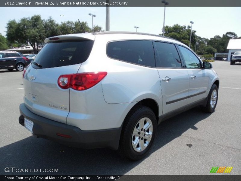 Silver Ice Metallic / Dark Gray/Light Gray 2012 Chevrolet Traverse LS