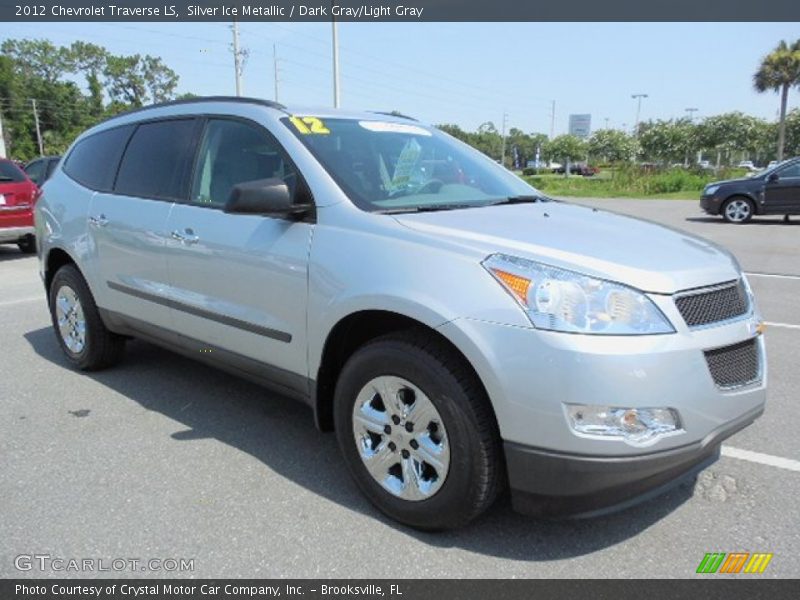 Silver Ice Metallic / Dark Gray/Light Gray 2012 Chevrolet Traverse LS