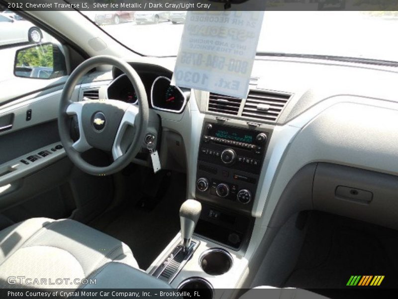 Silver Ice Metallic / Dark Gray/Light Gray 2012 Chevrolet Traverse LS