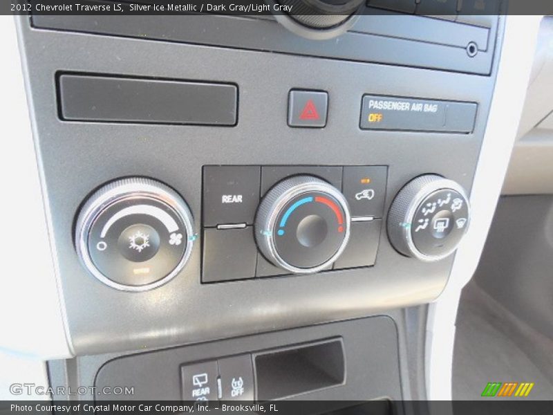 Silver Ice Metallic / Dark Gray/Light Gray 2012 Chevrolet Traverse LS