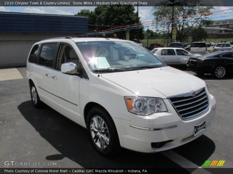 Stone White / Medium Slate Gray/Light Shale 2010 Chrysler Town & Country Limited